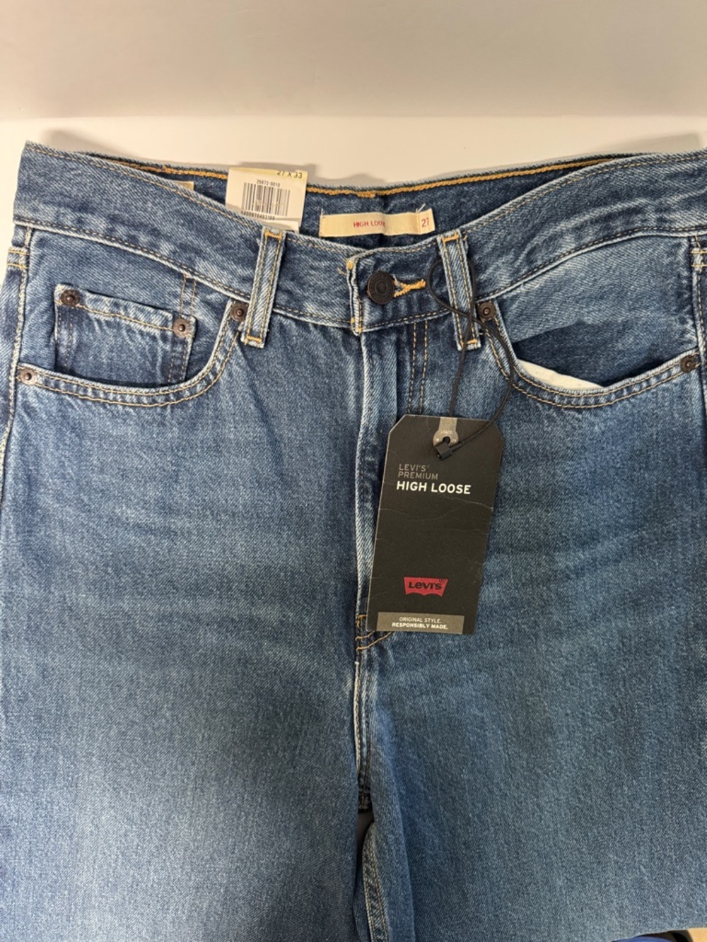 Levi's High Loose Women’s Blue Jeans Size 27/33 - Picture 3 of 16
